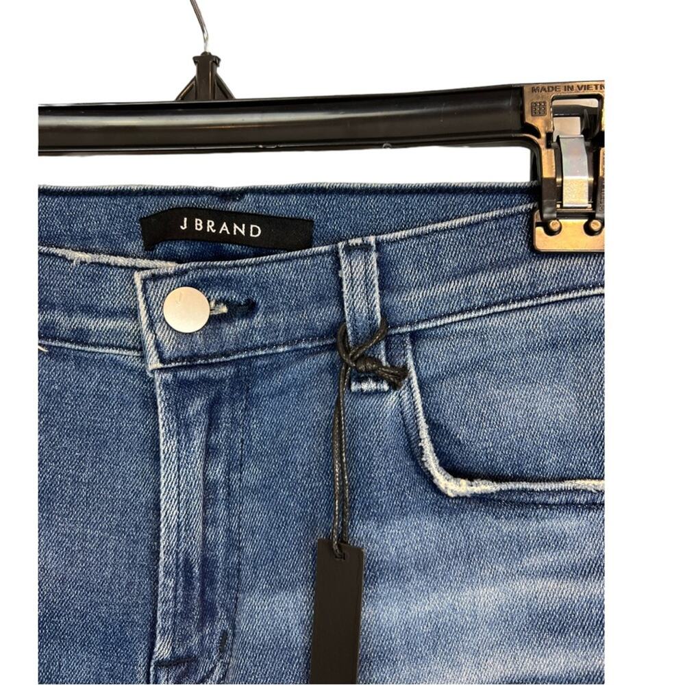 J Brand Ruby High Rise Crop Cigarette Indy Destruct Jeans - Picture 4 of 9